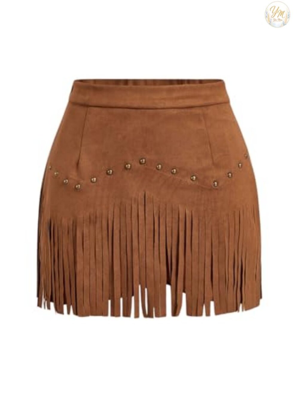 Suede Fringe Cowgirl Skirt High Waisted Mini Country Western